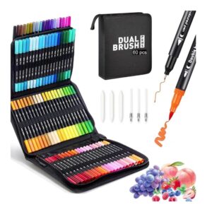 Μαρκαδόροι αλκοόλης διπλής μύτης σετ 60τμχ.