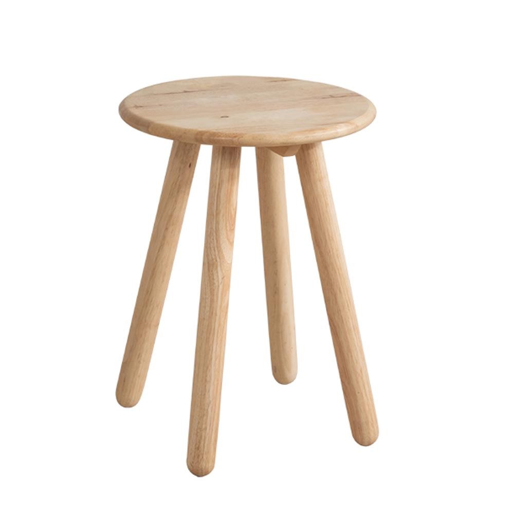 Σκαμπό Nextdeco Natural μασίφ ξύλο Υ46,5xØ34,5εκ.