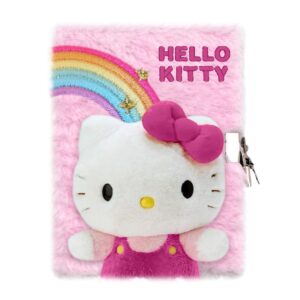 Σημειωματάριο με βελούδινο εξώφυλλο Hello Kitty Y21x15x2,5εκ.