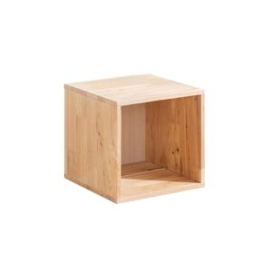 Ξύλινο κουτί τετράγωνο ανοιχτό Nextdeco Natural Υ39x40x40εκ.