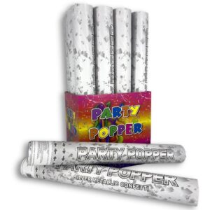 Φαντασμαγορικός κύλινδρος μεταλλιζέ ασημί 40εκ.