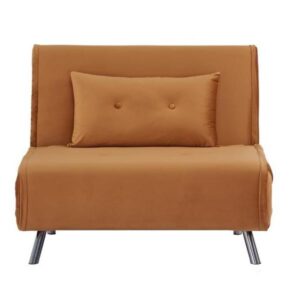 Πολυθρόνα κρεβάτι Nextdeco Berlin σκούρο πορτοκαλί Υ92x100x91εκ.