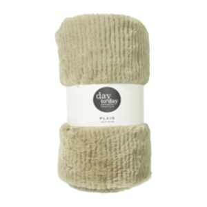 Κουβέρτα γούνινη υφή λαδί 150x125εκ.