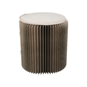 Σκαμπό χάρτινο με μαξιλάρι καθίσματος Υ30×Ø30εκ.