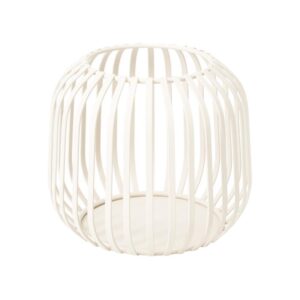 Κηροπήγιο μεταλλικό για ρεσώ λευκό 12,5x11,4εκ