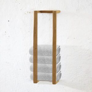 Κρεμάστρα πετσετών Nextdeco μασίφ ξύλο teak Υ65×20×15εκ.