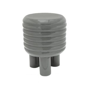 Σκαμπό μεταλλικό γυαλιστερό Nextdeco γκρι Y31x26x26εκ.