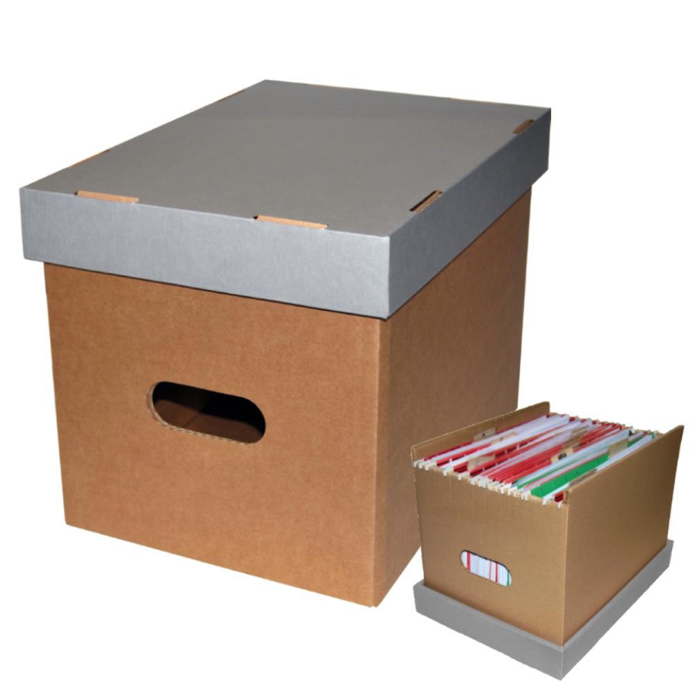 Next κουτί κρεμαστων φακέλων καφέ γκρι Υ25x25x34εκ.