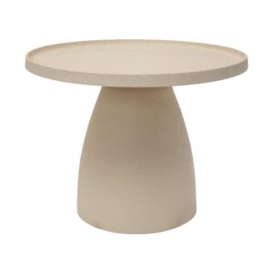 Τραπεζάκι μεταλλικό ματ Nextdeco μπεζ Y41xØ51εκ.