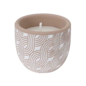 Αρωματικό κερί σιτρονέλα σε γλαστράκι sand wave Υ7xØ6εκ.