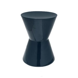 Σκαμπό μεταλλικό γυαλιστερό Nextdeco μπλε Y41,5xØ31εκ.