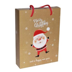 Next χάρτινη τσάντα κουτί Santa Claus Υ24,5x18,5x5εκ. Δυνατότητα εκτύπωσης