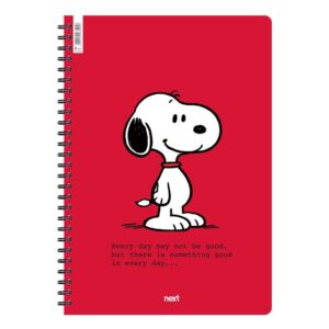 Next Snoopy τετράδιο σπιράλ 2 θέματα 70 φύλλα 17x25εκ.