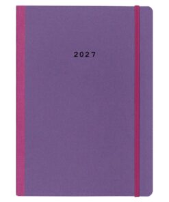 Next ημερολόγιο 2027 Natural ημερήσιο flexi μωβ με λάστιχο 17x25εκ.  Δυνατότητα εκτύπωσης