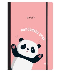 Next ημερολόγιο 2027 Trends Panda ημερήσιο flexi με λάστιχο 12x17εκ.