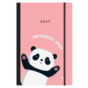 Next ημερολόγιο 2027 Trends Panda ημερήσιο flexi με λάστιχο 12x17εκ.