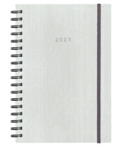 Next ημερολόγιο 2027 fabric plus ημερήσιο σπιράλ λευκό 17x25εκ.  Δυνατότητα εκτύπωσης