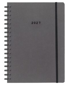 Next ημερολόγιο 2027 Natural ημερήσιο σπιράλ γκρι σκούρο με λάστιχο 17x25εκ.  Δυνατότητα εκτύπωσης