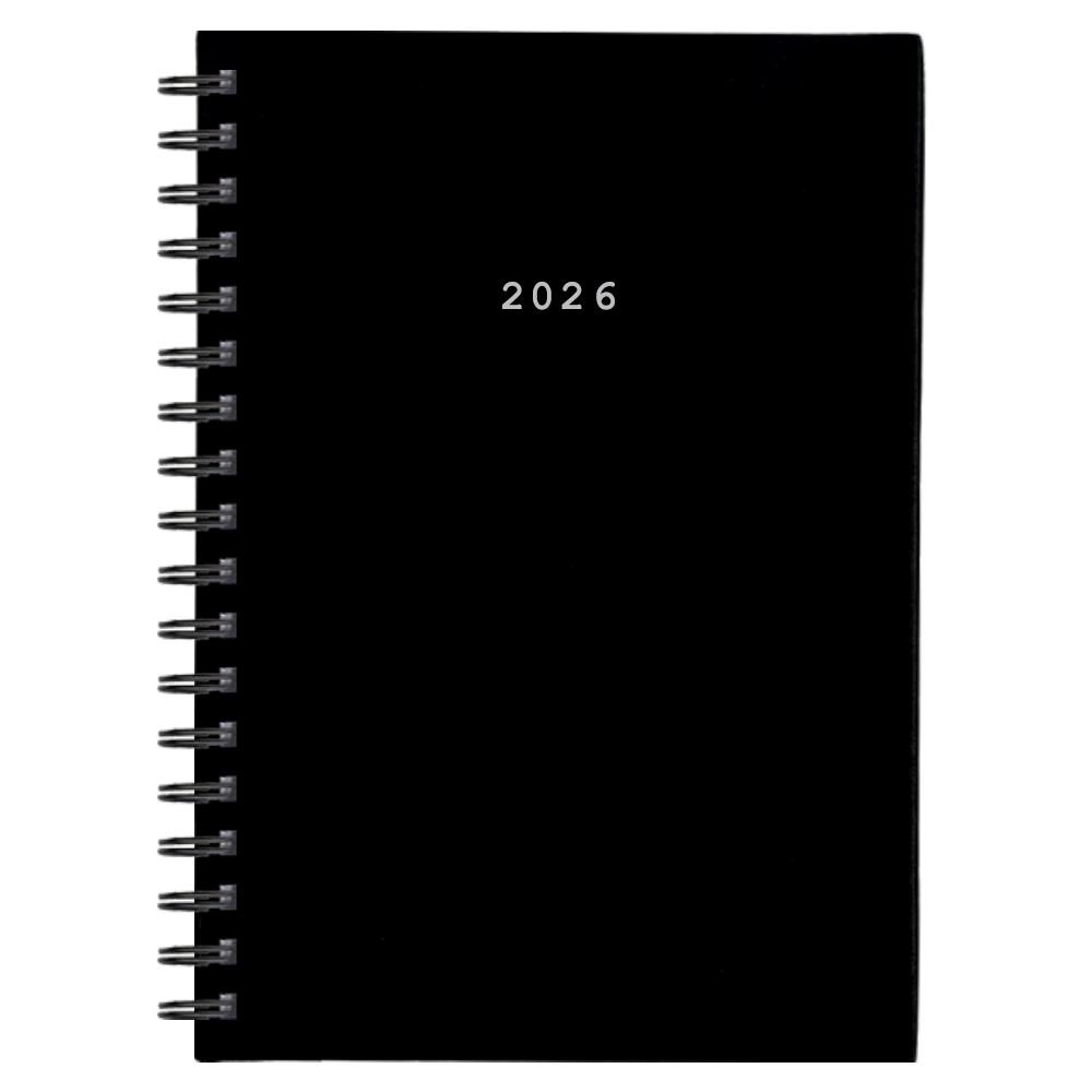 Next ημερολόγιο 2026 basic ημερήσιο σπιράλ μαύρο 12x17εκ. Δυνατότητα εκτύπωσης