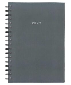 Next ημερολόγιο 2027 basic ημερήσιο σπιράλ γκρι 17x25εκ.  Δυνατότητα εκτύπωσης