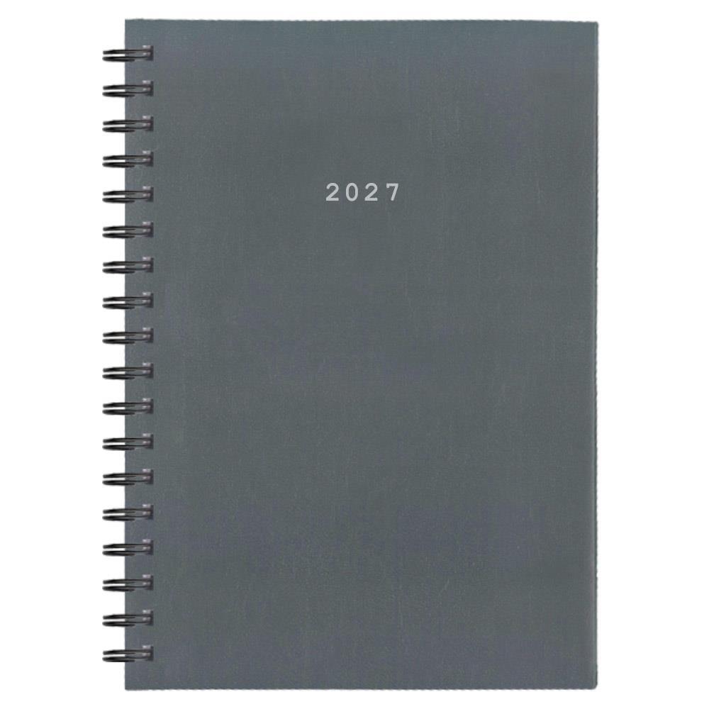 Next ημερολόγιο 2027 basic ημερήσιο σπιράλ γκρι 17x25εκ. Δυνατότητα εκτύπωσης