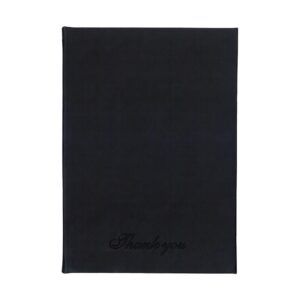 Next θήκη για λογαριασμό πολυτελείας ecoleather velvet μαύρη 14,5x21εκ. Δυνατότητα εκτύπωσης