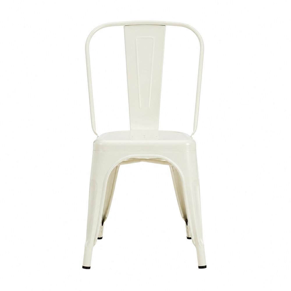 Καρέκλα μεταλλική Nextdeco Loft στοιβαζόμενη ivory 45x48xΥ85εκ - Image 4