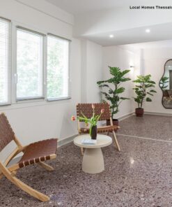 Πολυθρόνα αναδιπλούμενη Nextdeco Camel δέρμα και ξύλο Υ78x66x71εκ. - Image 5