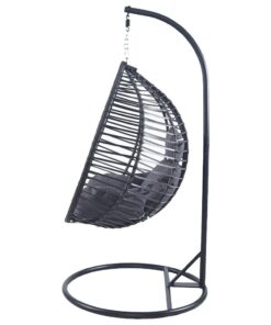 Κρεμαστή Κούνια Nextdeco Nadin rattan με γκρι μαξιλάρια Υ110x118x68εκ. - Image 2