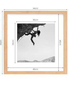 Κορνίζα τοίχου ξύλινη με ακρυλικό τζάμι 40x40εκ. - Image 3