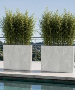 Ζαρντινιέρα ανοιχτό γκρι beton effect Y49,8x58x18εκ. - Image 2