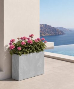 Ζαρντινιέρα γκρι beton effect Υ68,6x77x23,5εκ. - Image 2
