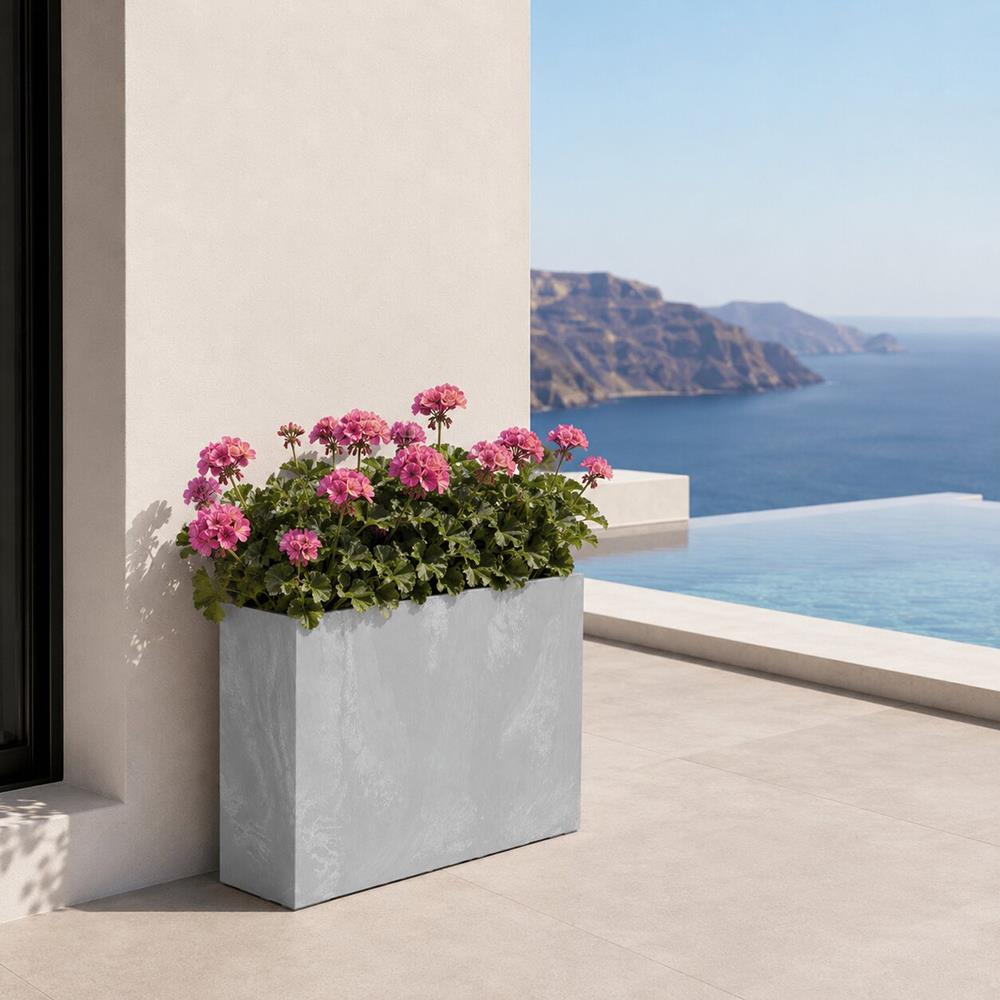 Ζαρντινιέρα γκρι beton effect Υ68,6x77x23,5εκ. - Image 2