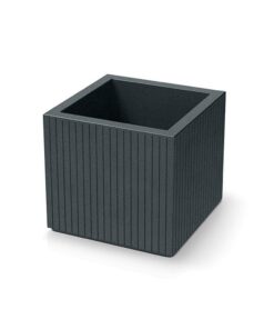 Γλάστρα - κασπώ Coro τετράγωνη γραφίτης Y36x40x40εκ.