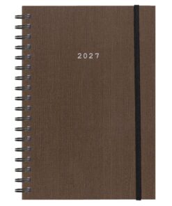 Next ημερολόγιο 2027 fabric plus ημερήσιο σπιράλ καφέ 12x17εκ.  Δυνατότητα εκτύπωσης