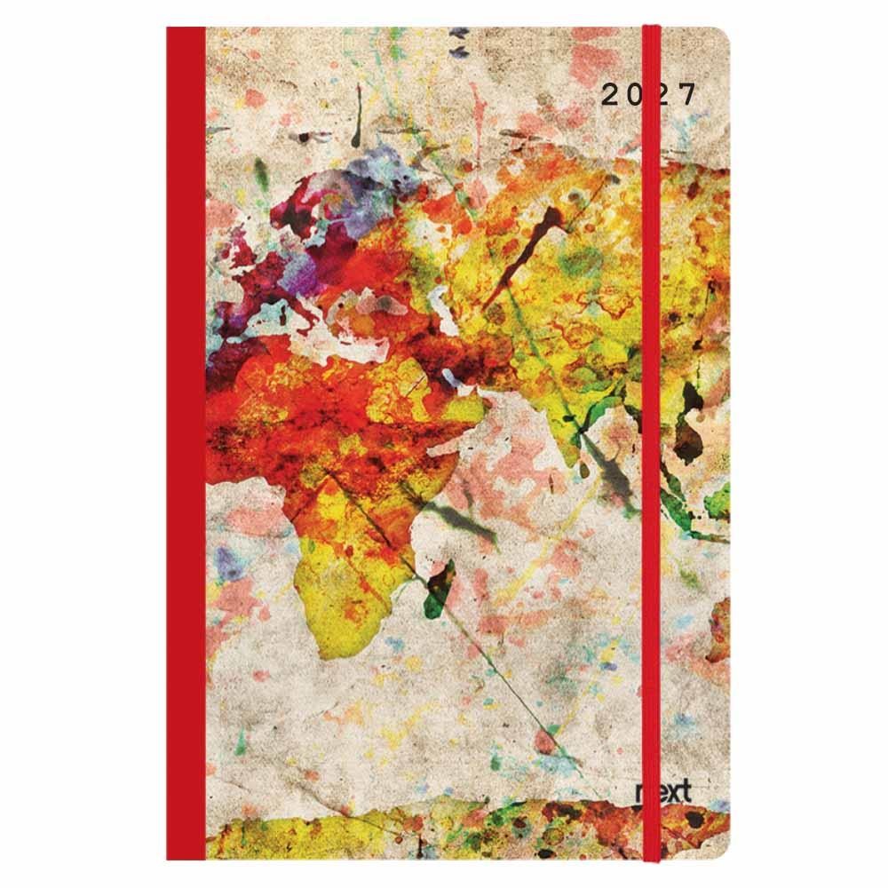 Next ημερολόγιο 2027 Trends World map ημερήσιο flexi με λάστιχο 14x21εκ.