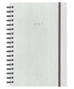 Next ημερολόγιο 2027 fabric plus ημερήσιο σπιράλ λευκό 12x17εκ.  Δυνατότητα εκτύπωσης