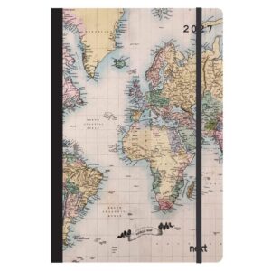 Next ημερολόγιο 2027 Trends World map II ημερήσιο flexi με λάστιχο 14x21εκ.