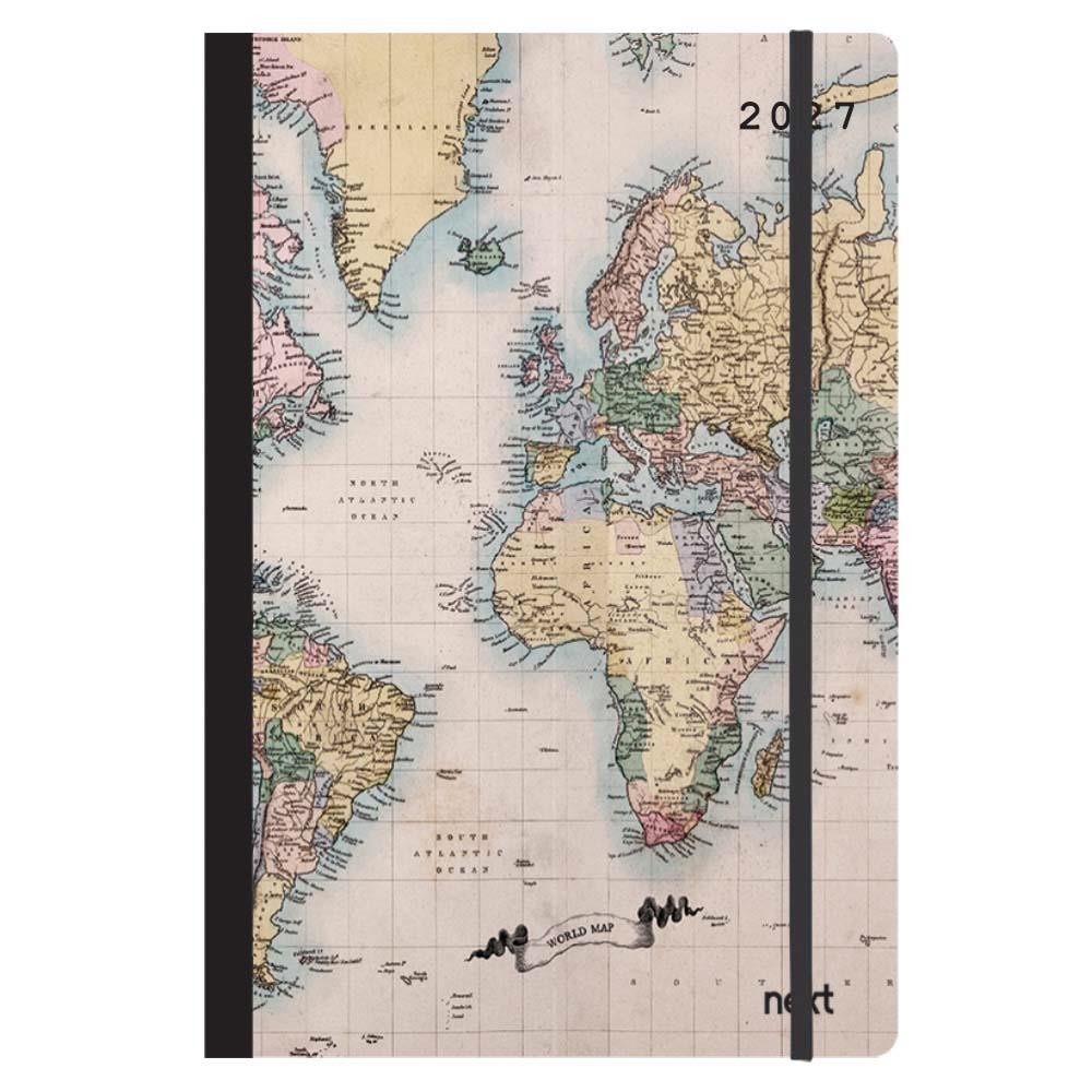 Next ημερολόγιο 2027 Trends World map II ημερήσιο flexi με λάστιχο 14x21εκ.
