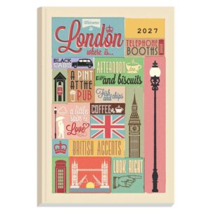 Next ημερολόγιο 2027 Gallery London ημερήσιο δετό 14x21εκ.