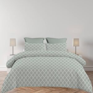 Σετ υπέρδιπλα σεντόνια Lucia grey από 100% βαμβάκι 245x260εκ.