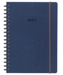 Next ημερολόγιο 2027 Natural ημερήσιο σπιράλ μπλε με λάστιχο 12x17εκ.  Δυνατότητα εκτύπωσης