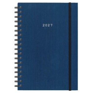 Next ημερολόγιο 2027 fabric plus ημερήσιο σπιράλ μπλε 17x25εκ.  Δυνατότητα εκτύπωσης