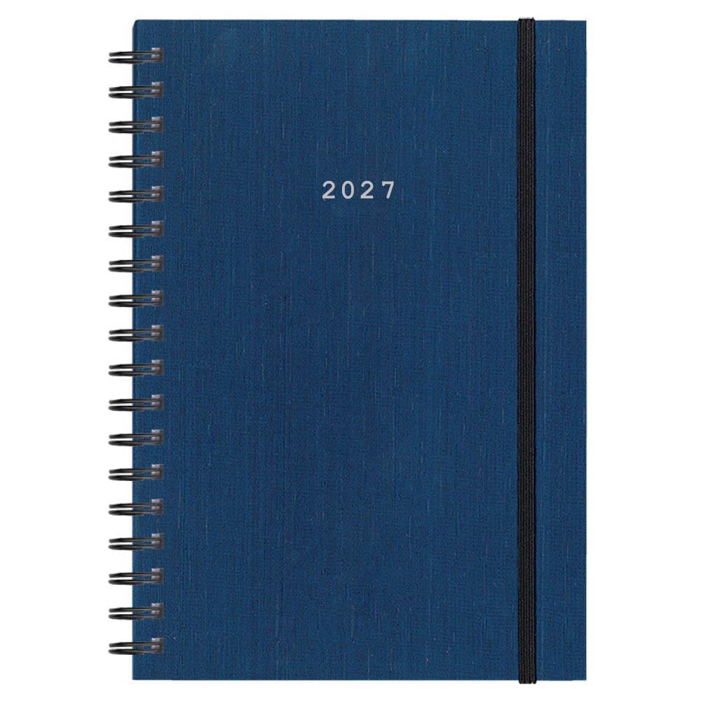 Next ημερολόγιο 2027 fabric plus ημερήσιο σπιράλ μπλε 17x25εκ. Δυνατότητα εκτύπωσης