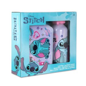 Σετ φαγητοδοχείο και παγούρι αλουμινίου Stitch 2τμχ.