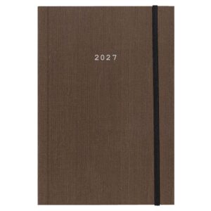 Next ημερολόγιο 2027 fabric ημερήσιο δετό καφέ με λάστιχο 17x25εκ.  Δυνατότητα εκτύπωσης