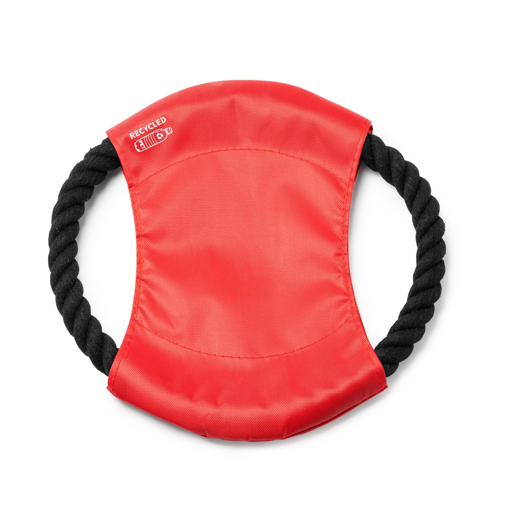 Παιχνίδι σκύλου frisbee με σχοινί RPET κόκκινο Ø20εκ.