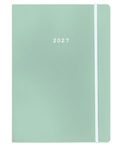 Next ημερολόγιο 2027 Pastel ημερήσιο flexi πράσινο ανοιχτό με λάστιχο 12x17εκ.