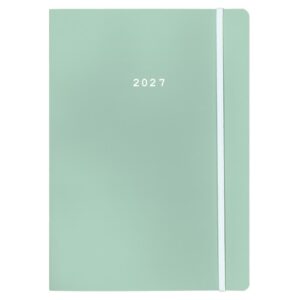 Next ημερολόγιο 2027 Pastel ημερήσιο flexi πράσινο ανοιχτό με λάστιχο 12x17εκ.