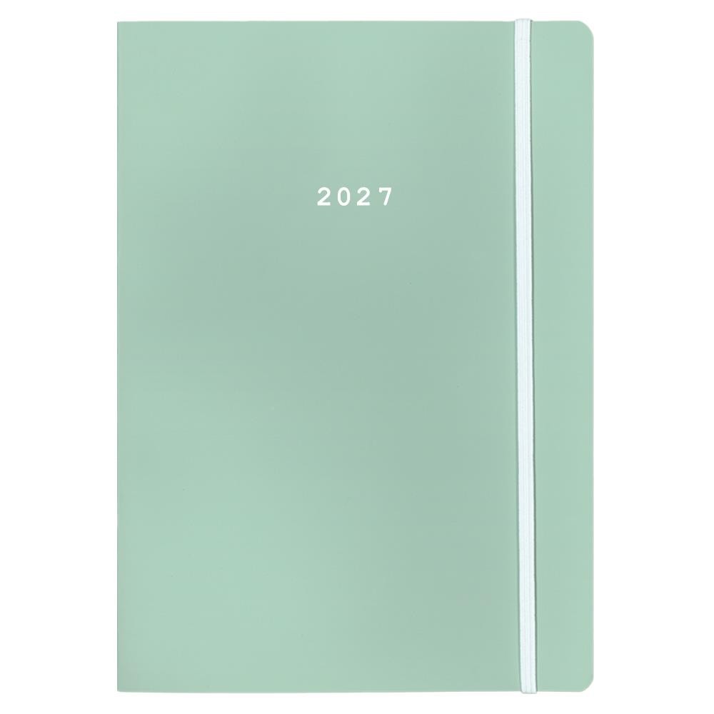 Next ημερολόγιο 2027 Pastel ημερήσιο flexi πράσινο ανοιχτό με λάστιχο 12x17εκ.